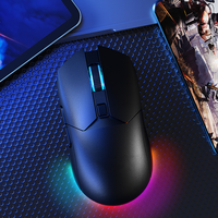 Ratón Óptico para Juegos RGB Personalizado, Ergonómico, Impermeable, Recargable, Inalámbrico, de Tres Modos, para Computadora Portátil