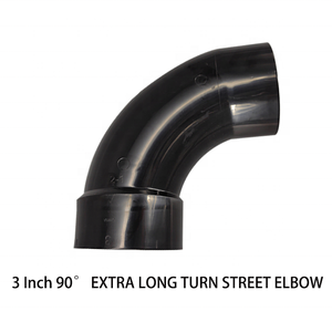 אביזרי צנרת ABS בקוטר 3 אינץ', זווית 90 מעלות, ארוכים במיוחד, בהתאמה אישית מהמפעל - Product Image 4