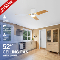 Ventilateur de plafond 1stshine, nouvelle promotion, moderne, fonction minuterie, moteur silencieux, installation facile, application mobile, qualité durable, avec éclairage LED