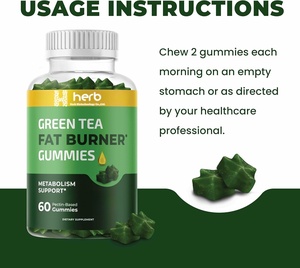 Bonbons Gommeux Brûleurs de Graisse Bio OEM, Vitamines en Bonbons Gommeux Verts aux Saveurs Naturelles de Fruits pour la Santé des Enfants - Product Image 5