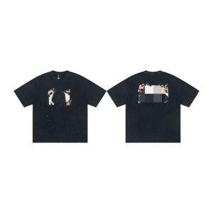 <span class=keywords><strong>T</strong></span>-shirt 100 % coton style streetwear américain - <span class=keywords><strong>T</strong></span>-shirts vintage à manches courtes pour hommes inspirés de Saimt Michell, effet délavé à l'acide, vente en gros - Product Image 2