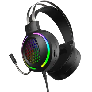 G12 RGB cooles Waben-Gaming-Headset mit Mikrofon USB 7.1 buntes Licht Gaming-Kopfhörer für PC/ps4