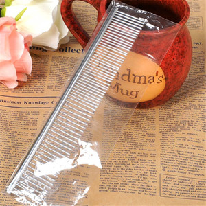 Peine para mascotas cromado de 19 cm de largo para el cuidado del perro, desenredar y eliminar el pelo - Product Image 2