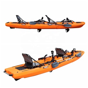 Kayak de pêche modulaire à pédales détachable avec moteur électrique, <span class=keywords><strong>canoë</strong></span> sportif en 3 sections, facile à installer, 4,36 m, 3 ans, 2 pièces - Product Image 5