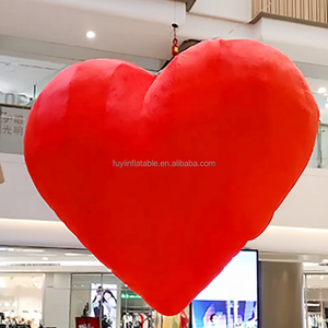 Décoration Saint Valentin Ballon gonflable géant en forme de coeur Ballon gonflable rouge grand coeur pour décorations de centres commerciaux - Product Image 1