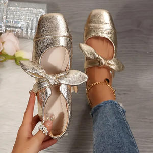 Chaussures <span class=keywords><strong>bateau</strong></span> plates pour femme, grande taille, style mode, à nœud, en PU, à semelle plate, couleur unie, pour l'automne - Product Image 1