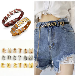 Aksesoris Tas Tangan Perangkat Keras OEM ODM Desain 26 Huruf Logam Emas Rivet Logo untuk Dompet - Product Image 5