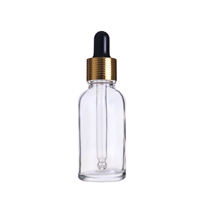 Vente en gros d'usine, flacon compte-gouttes en verre transparent personnalisé de luxe pour huile essentielle de fleurs, avec bouchon compte-gouttes