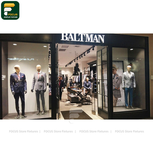 Étagère de présentation de vêtements élégante, comptoir de vêtements, vitrine de vêtements, meuble en verre - Product Image 4