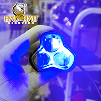 7 modèle Mini conduite antibrouillard moto lumières blanc jaune double couleur Flash rouge bleu avertissement Polic lumière phare phare
