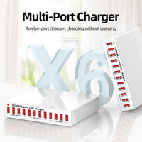 Station de charge USB 12 ports 150W pour tablette et ordinateur portable universels, chargeur de bureau multiple