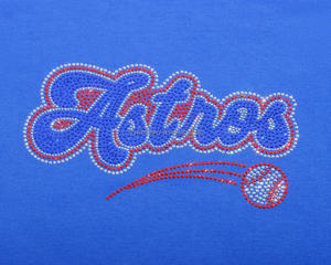 Motivos Termoadhesivos de Cristal con Pedrería de Alta Calidad con Diseño de Beso de los Astros para Camisetas, Motivos de los Astros para Planchar para Fanáticos del Super Bowl - Product Image 3