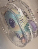 Étui de protection transparent pour poupées Labubu avec porte-clés suspendu Boîte de rangement en PVC pour collectionneurs Labubu