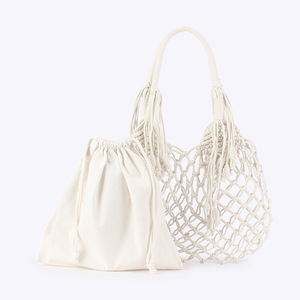 New Trendy Women's Open PU Tassel Shoulder Woven <b>Bag</b> Handmade <b>Net</b> Beach Holiday Spring Tanjing - Product Image 6