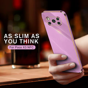 <span class=keywords><strong>Cover</strong></span> Posteriore Morbida in TPU con Cornice Quadrata Placcata Oro <span class=keywords><strong>per</strong></span> Pocophone Poko Pocco Poxo Little PocoX3 <span class=keywords><strong>Poco</strong></span> X 3 <span class=keywords><strong>X3</strong></span> Pro NFC Fundas - Product Image 2