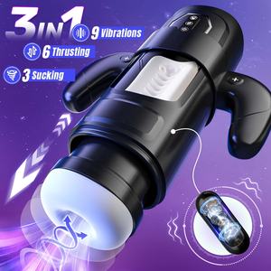 Pompe à pénis mains libres, stimulateur de poche, vibromasseur à poussée et succion, dispositif de masturbation masculine pour <span class=keywords><strong>homme</strong></span>, jouets sexuels - Product Image 1