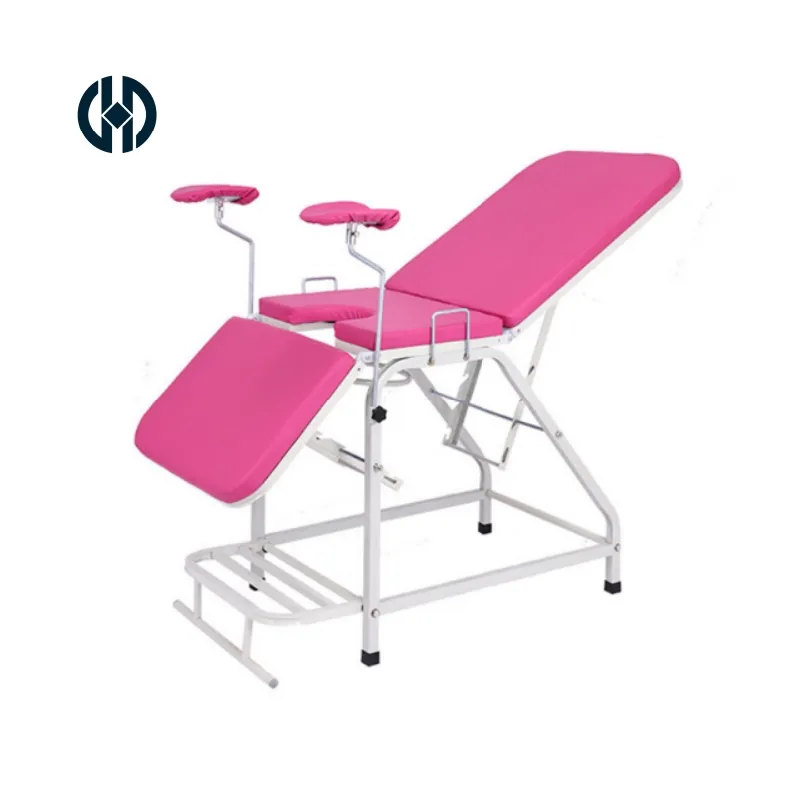 Портативная Медицинская Гинекологическая кровать для пациентов, Ручной Стальной медицинский стол для гинекологических осмотров