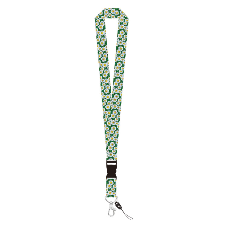 Lanière marguerite fond vert