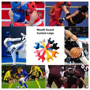 Spor kullanımı için dudak koruma kask kayışı ile dayanıklı kauçuk amerikan futbolu çift ağız koruyucusu - Product Image 5