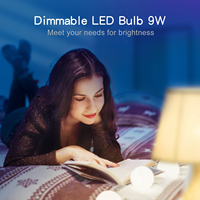 Paquete de 4 Bombillas LED Inteligentes A19 E26 RGB Tuya WiFi, Control por Voz con Alexa y Google, Control Remoto, Decoración para el Hogar, Luz Regulable