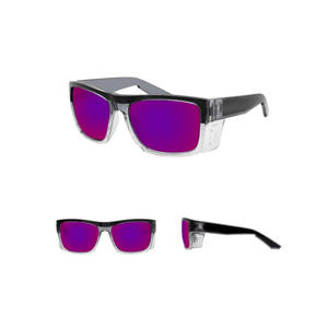 איכות גבוהה z87 + משקפי בטיחות חיצונית גוונים מותאמים אישית נשלפים מסגרת מגן נשלפת מראה כחול עדשה בטיחות משקפי שמש - Product Image 2