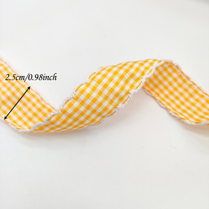 Ruban à carreaux en gros de 1 pouce avec points de lune pour emballage cadeau, bouquets de fleurs, couronnes, décorations de Noël, de fêtes et d'artisanat - Product Image 6
