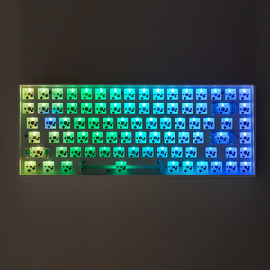 ชุดคีย์บอร์ดแบบกลไกสีขาว/ดำ84คีย์คีย์บอร์ดแบบพกพาขนาดกะทัดรัดรูปแบบ75% แบบ RGB สีขาว/ดำ84คีย์ - Product Image 2