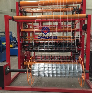 Machine de fabrication de <span class=keywords><strong>grillage</strong></span> pour pâturage entièrement automatique 2400 mm à nœuds fixes pour clôtures de bétail et terrains de jeu - Product Image 1