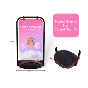 Support de signalisation au sol léger avec panneau en aluminium et cadre en fer pour une installation rapide et un remplacement facile dans les zones très fréquentées - Product Image 3