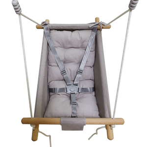 折りたたみ式木製サスペンション屋内外吊り椅子スイングセット - Product Image 3
