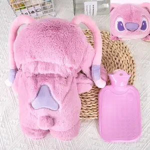 Venta al por mayor de peluche de alta calidad Lilo & Stitch peluche azul Alien Monster muñeca almohadas bolsas de agua caliente