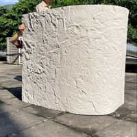 MIGLIORE mcm Revêtement mural flexible en pierre travertine moderne, carrelage céramique écologique pour murs extérieurs d'hôtels et villas, utilisation intérieure