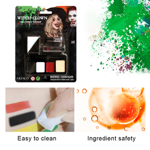 Kit de peinture de visage de sorcière et de clown d'<span class=keywords><strong>Halloween</strong></span> avec <span class=keywords><strong>maquillage</strong></span> SFX non toxique de faux sang pour enfants et adultes - Product Image 4