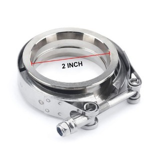 Stainless Steel Muffler <b>Clamp</b> Universal Exhaust Pipe <b>Clamp</b> Set 2 To 4 Inch V Type For <b>Car</b> Auto Repair - Product Image 3