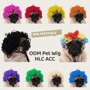Perruques pour animaux de compagnie en fibres synthétiques personnalisées HLC pour Halloween, Noël et les événements festifs, perruques longues pour chats et chiens - Product Image 6