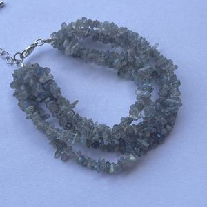 Collier en argent sterling avec perles de labradorite naturelle multicolores - Product Image 4