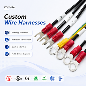 Custom OEM ODM M3 M5 Ring U Shaped Terminal Wire Harness Cable Assembly For Electrical Equipment RoHS - Product Image 1