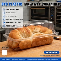 Vente d'usine : Boîte de transport en plastique transparente personnalisée avec couvercle, pour pain et aliments, idéale pour le stockage.