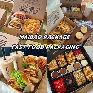 Emballage alimentaire en papier jetable, boîte <span class=keywords><strong>à</strong></span> <span class=keywords><strong>brunch</strong></span> en papier <span class=keywords><strong>à</strong></span> <span class=keywords><strong>emporter</strong></span>, logo personnalisé, boîte <span class=keywords><strong>à</strong></span> charcuterie <span class=keywords><strong>à</strong></span> <span class=keywords><strong>emporter</strong></span>, <span class=keywords><strong>plateau</strong></span> alimentaire en papier - Product Image 6