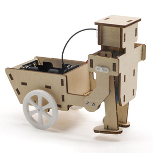 Kits de robotique, chariot robot en bois, assemblage DIY, jouet éducatif STEM pour enfants, modèle pédagogique scientifique - Product Image 4