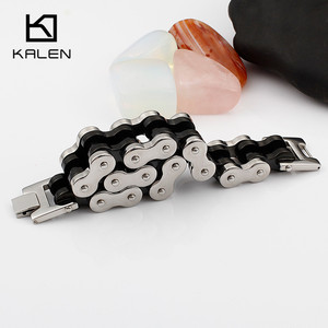 KALEN — <span class=keywords><strong>Bracelet</strong></span> à chaîne pour hommes, épais, en acier inoxydable, 22 cm, <span class=keywords><strong>moto</strong></span> - Product Image 4