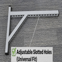 Cadre triangulaire simple face en aluminium inaltérable avec canaux à fentes réglables pour unités de systèmes split sans conduit