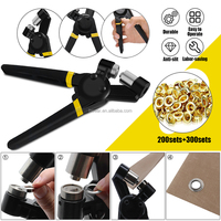 Kit d'outils pour œillets, pince perforatrice manuelle portable, machine à riveter manuelle avec 500 œillets de 10 mm