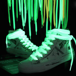 2026 NUEVO KJ Custom 8mm de ancho plano luminoso poliéster cuero cordones de zapatos colorido seguridad reflectante deporte Casual zapatillas - Product Image 5