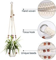 Cintres pour plantes en macramé Jardinière suspendue pour plantes d'intérieur Cintre décoratif en macramé pour la décoration intérieure