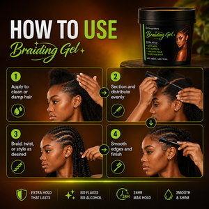 Gel Fixateur Sunpinherb Marque Privée – Sans Résidus, Fixation Forte pour Dreadlocks, Tresses Africaines et Coiffures Protectrices - Product Image 4