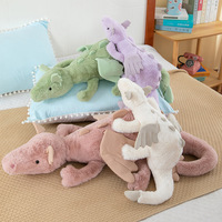 Dragon des neiges violet vert jouets en peluche Dragon volant dinosaure jouet en peluche ptérosaure poupées en peluche dinosaure doux oreiller cadeau