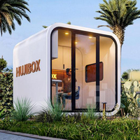 Cabane préfabriquée de luxe, maison conteneur mobile en acier, idéale pour maison en verre forestière.