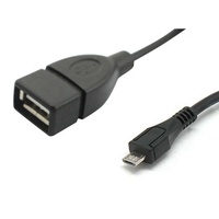 Micro 5 pines macho OTG On The Go a USB A Cable adaptador hembra para Android