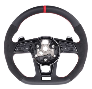 Volante Deportivo de Fibra de Carbono para <span class=keywords><strong>Audi</strong></span> A5 A4 A3 A6 A7 A8 Q3 Q5 Q7 RS3 RS4 S3 <span class=keywords><strong>S4</strong></span> S5 RS6 RS7 TT TTRS - Product Image 3